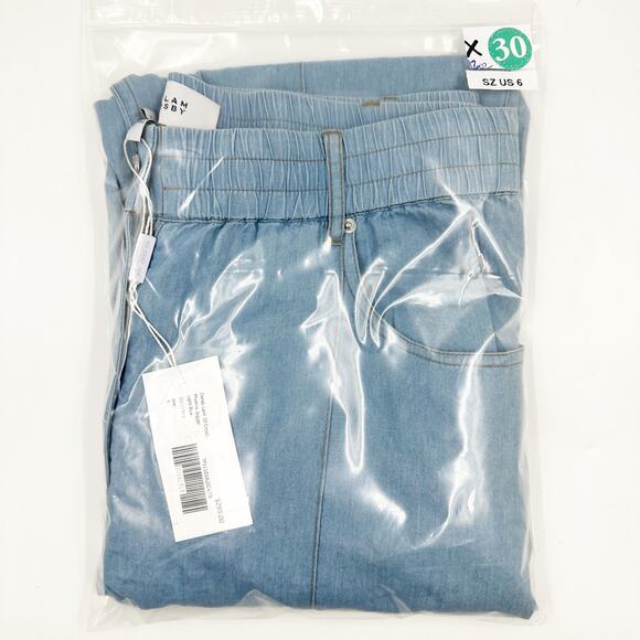 Derek Lam 10 Crosby Phoenix Jogger Light Blue Chambray TF111O19LCC US 6 Medium - Picture 11 of 11